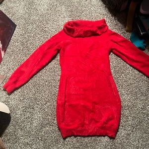 Off shoulder sweater dress